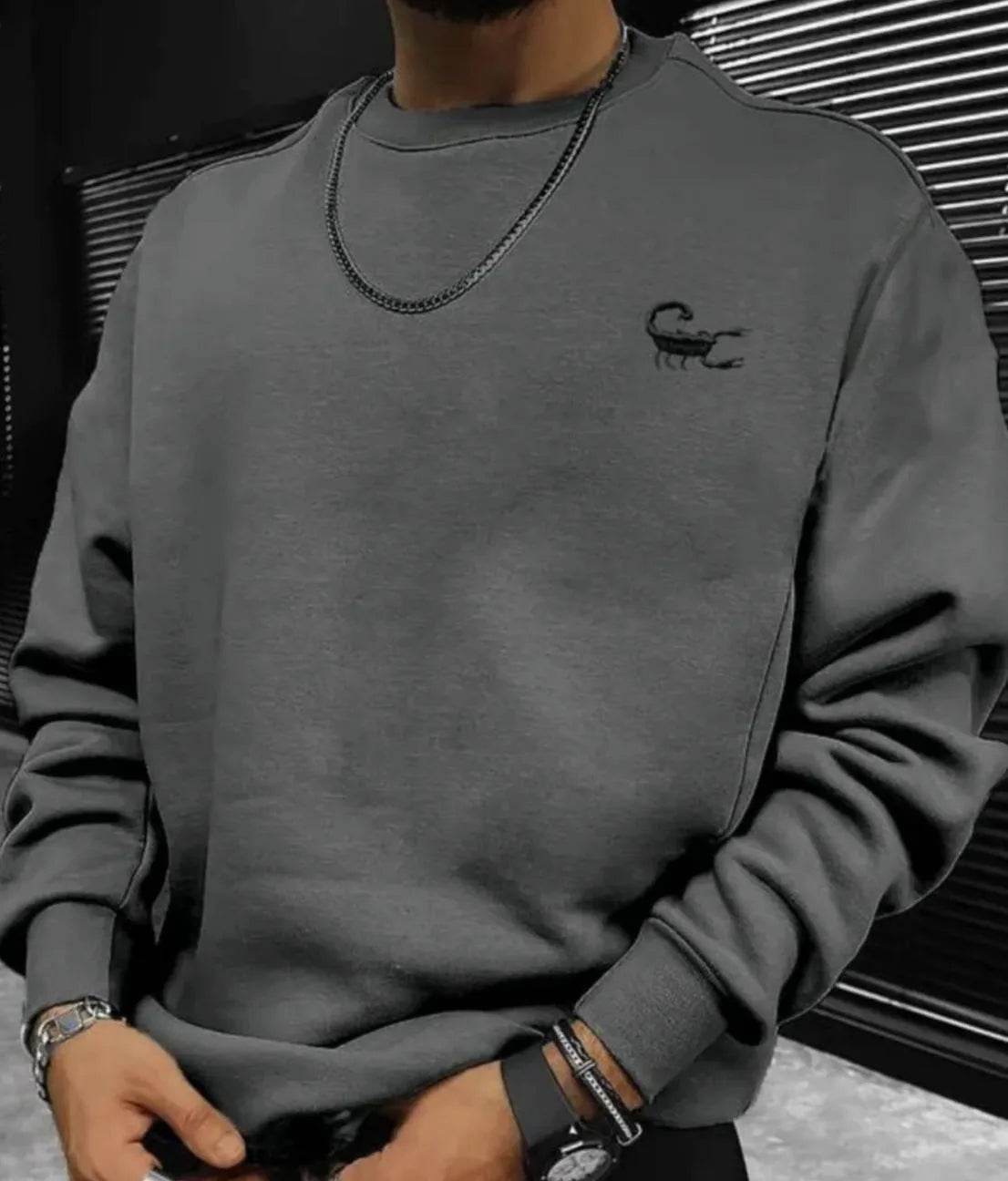 Dark Style Printed Men Crew neck Pullover Sweatshirt - www.Shopthatapp.com #