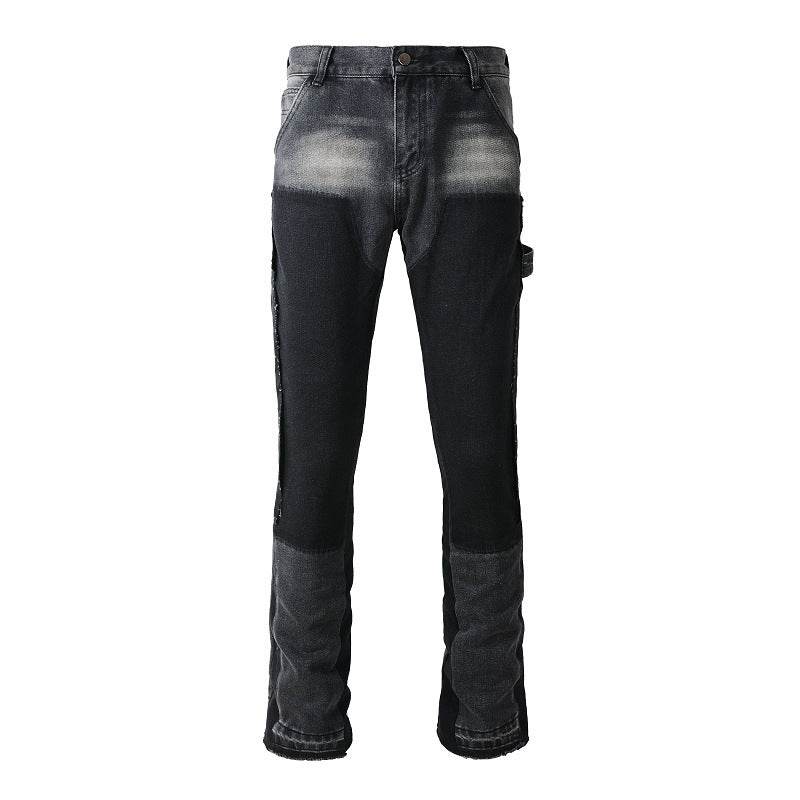 Denim Non-elastic Slim Fit Bootcut Trousers Men Jeans - www.Shopthatapp.com #