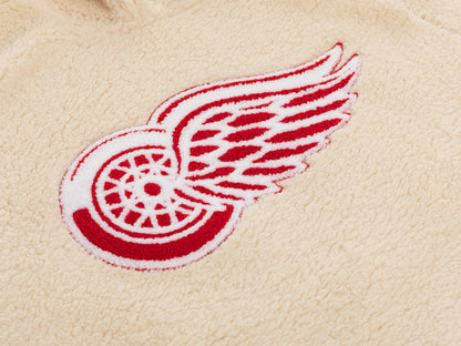 Detroit Red Wings Ladies Sherpa Hoodie with Premium Chenille Logo - www.Shopthatapp.com #