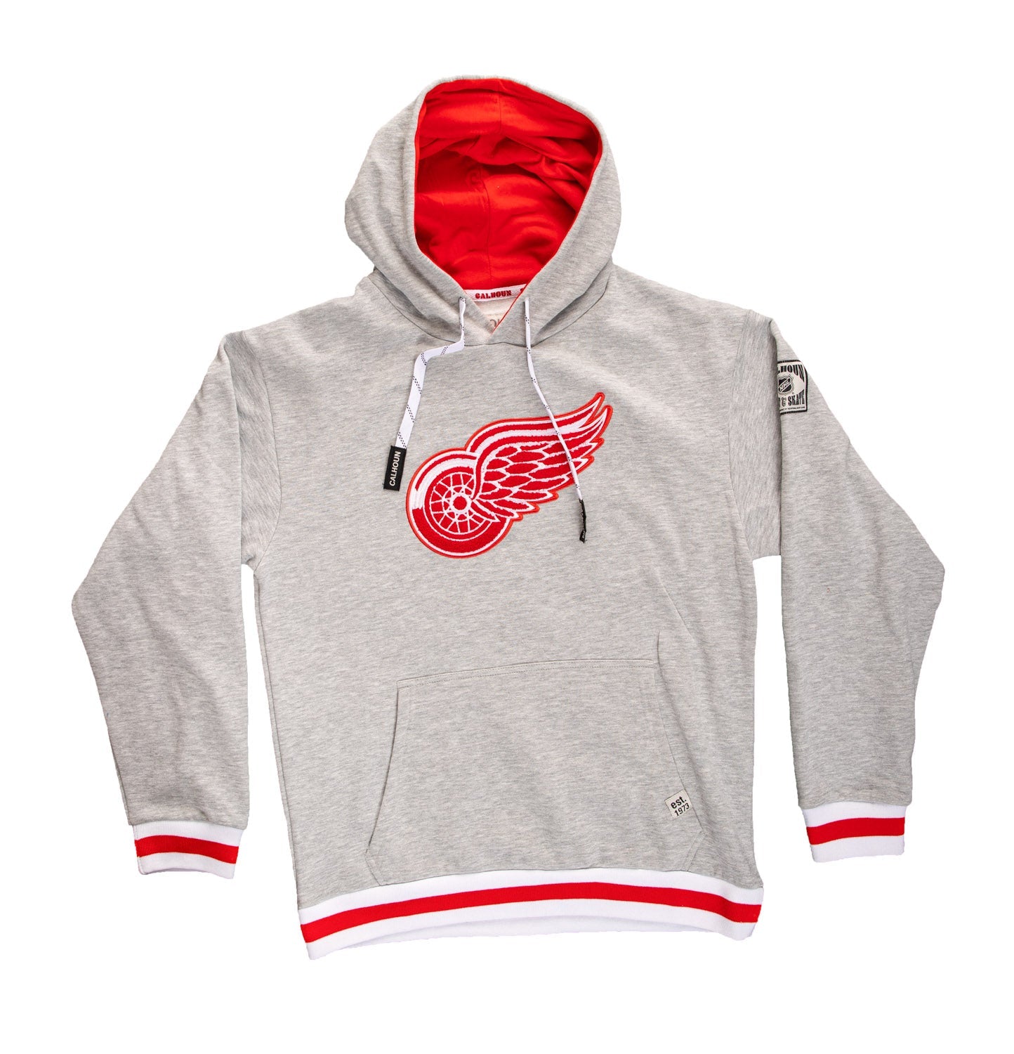 Detroit Red Wings "Muskoka Style" Premium Chenille Woven Logo Hoodie - www.Shopthatapp.com