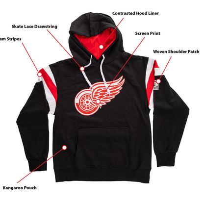 Detroit Red Wings Varsity Retro Style Hoodie - www.Shopthatapp.com