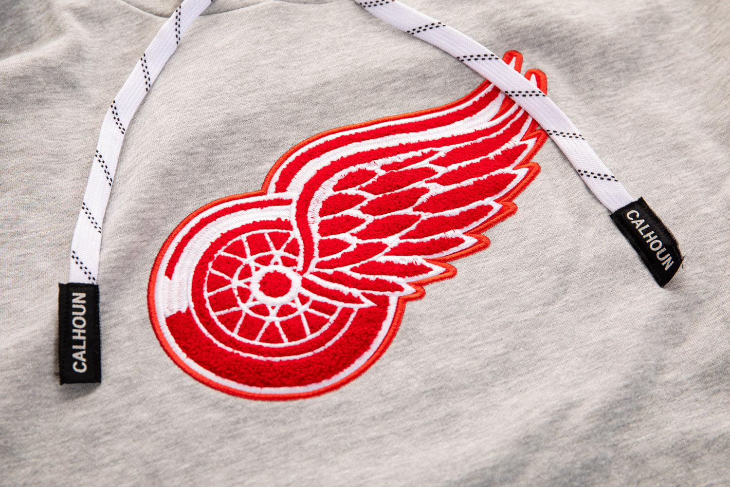 Detroit Red Wings "Muskoka Style" Premium Chenille Woven Logo Hoodie - www.Shopthatapp.com