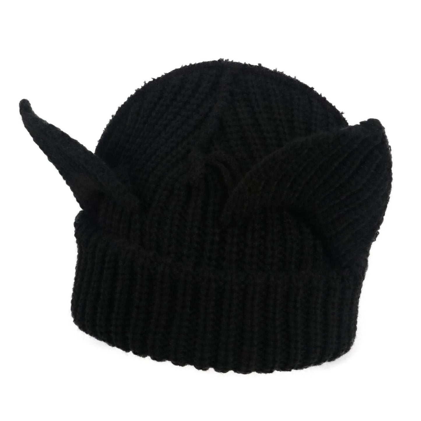 Devil Ears Thickened All Acrylic Knitted Beanie Hat - www.Shopthatapp.com #