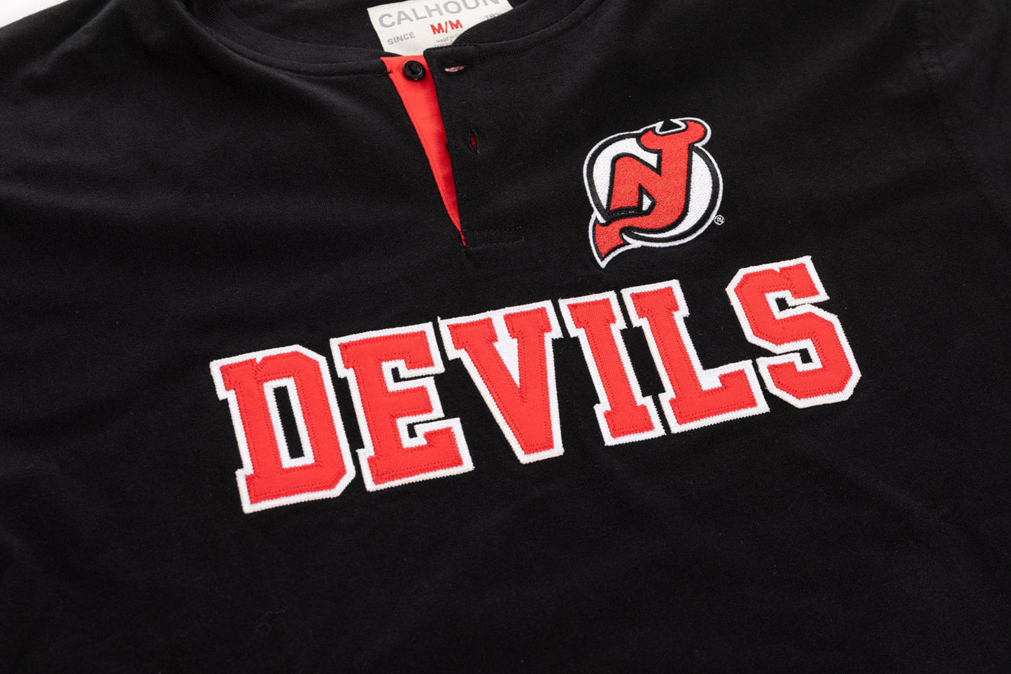 New Jersey Devils Long Sleeve Henley - www.Shopthatapp.com