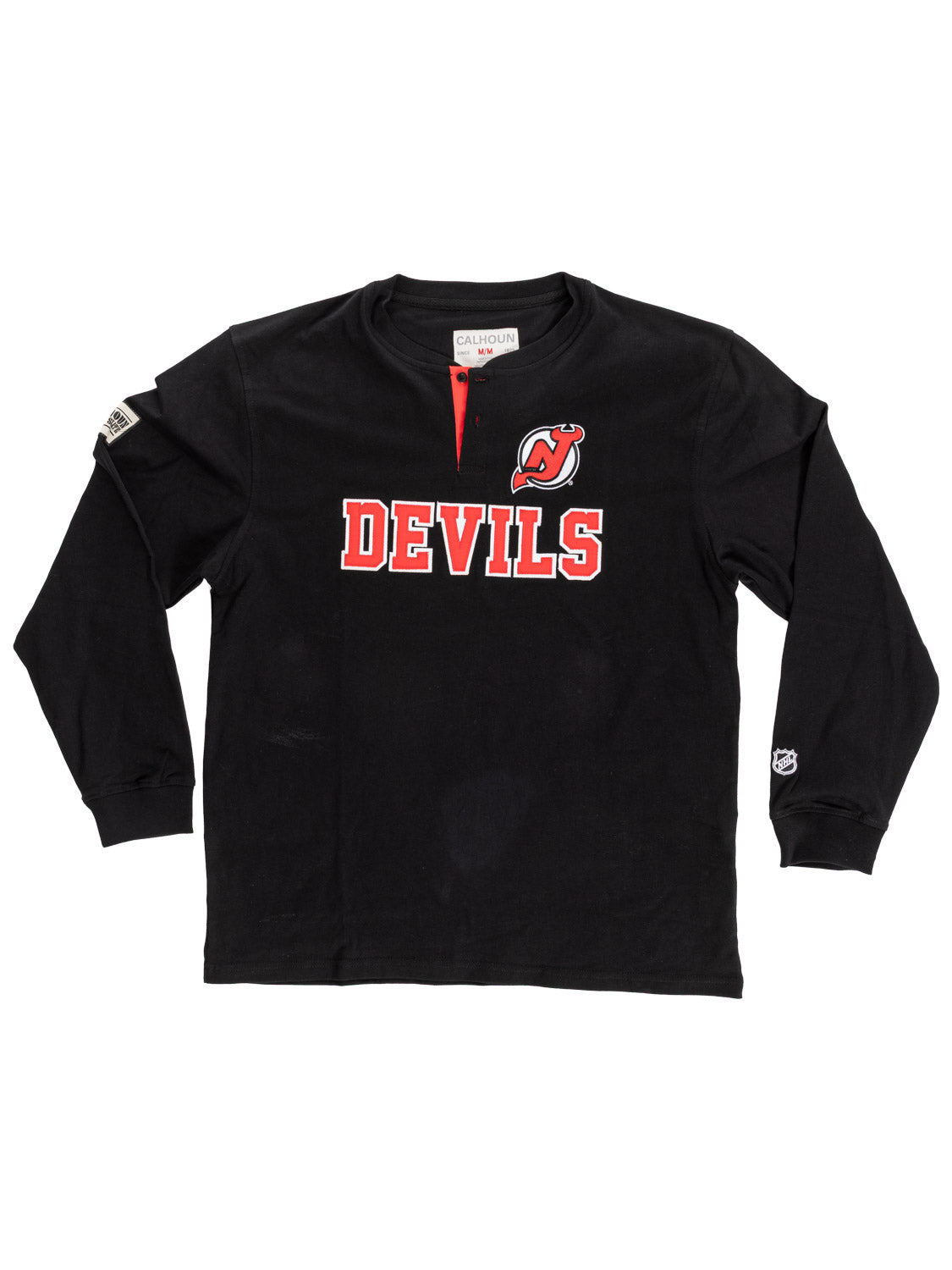 New Jersey Devils Long Sleeve Henley - www.Shopthatapp.com