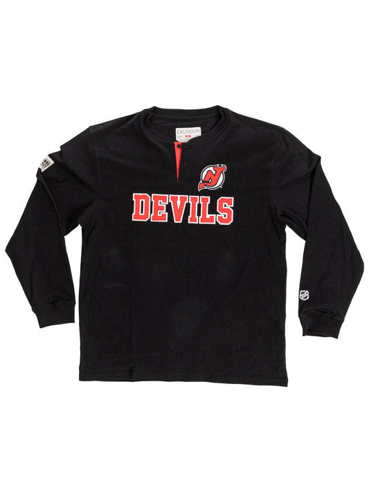 New Jersey Devils Long Sleeve Henley - www.Shopthatapp.com