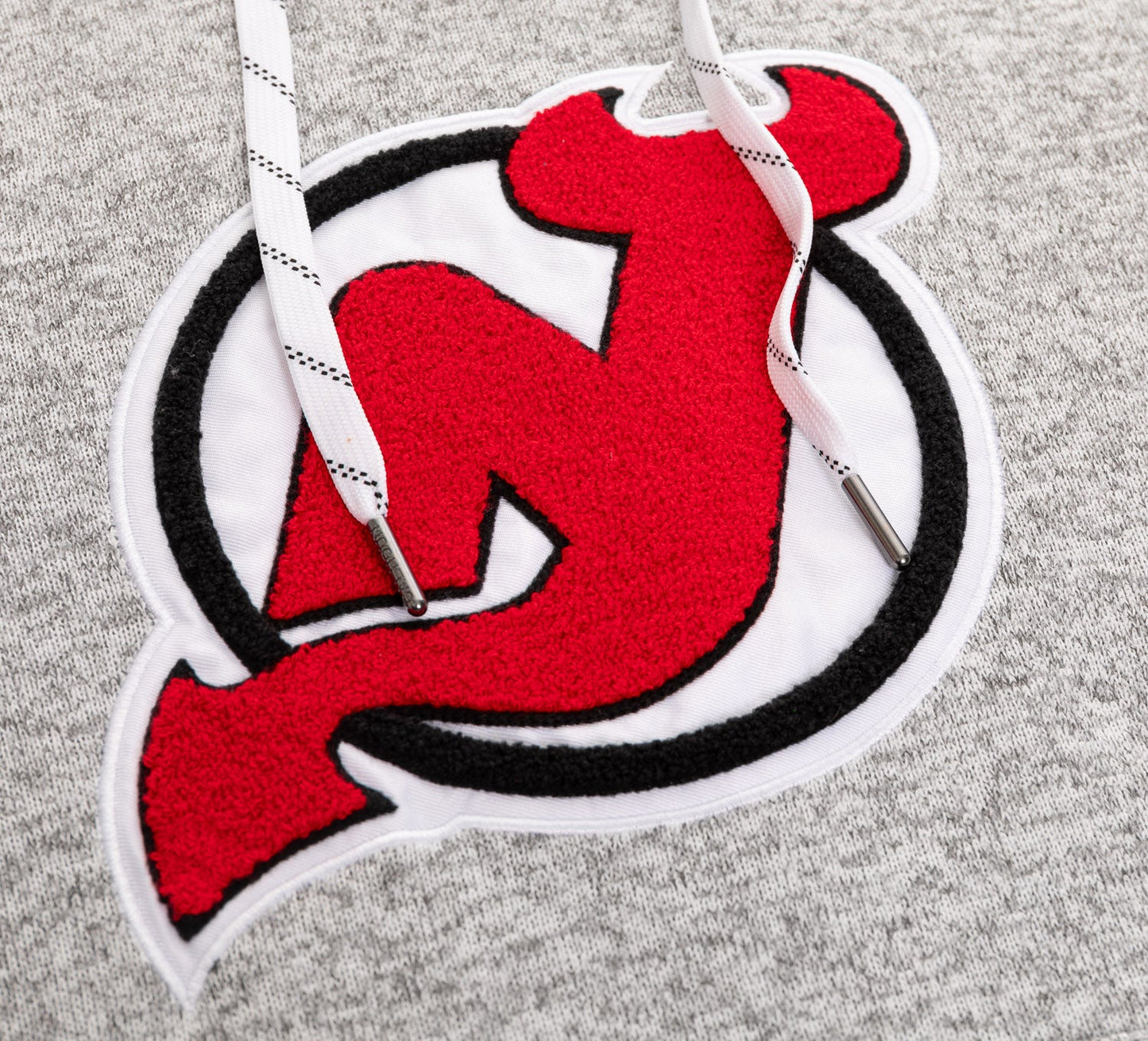 New Jersey Devils "Muskoka Style" Premium Chenille Woven Logo Hoodie - www.Shopthatapp.com