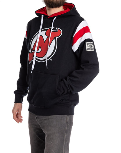 New Jersey Devils Varsity Retro Style Hoodie - www.Shopthatapp.com