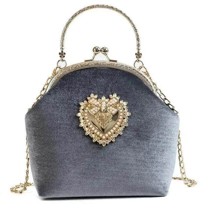 Diamond Retro Style Women Shoulder Medium Size Zipper Handbag - www.Shopthatapp.com #