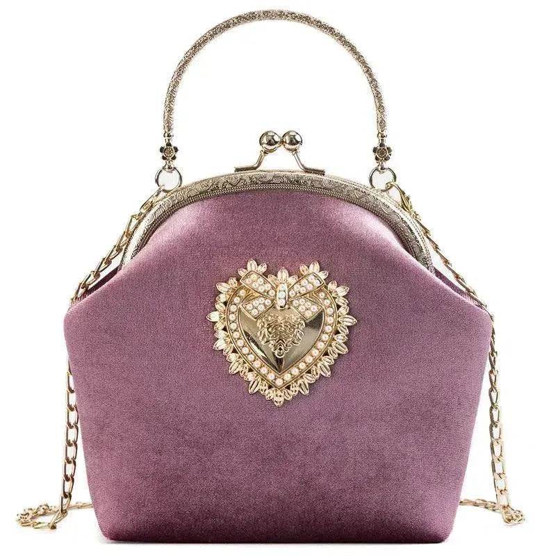 Diamond Retro Style Women Shoulder Medium Size Zipper Handbag - www.Shopthatapp.com #