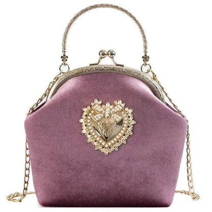 Diamond Retro Style Women Shoulder Medium Size Zipper Handbag - www.Shopthatapp.com #