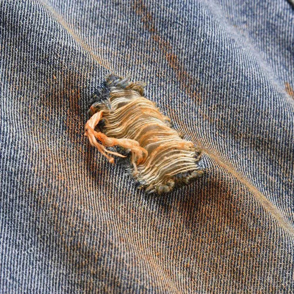 Dirty Ripped Jeans With Waste Soil - www.Shopthatapp.com #