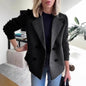 Double Breasted Lapel Jacket Fashion Knitted Sleeves Splicing Design Coat Outerwear - www.Shopthatapp.com