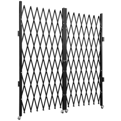 Double Folding Security Gate, 5.1 H X 10.2 W Folding Door Gate, Steel Accordion Security Gate, Flexible Expanding Security Gate, 360 Rolling Barricade Gate, Scissor Gate Or Door With Keys - www.Shopthatapp.com #
