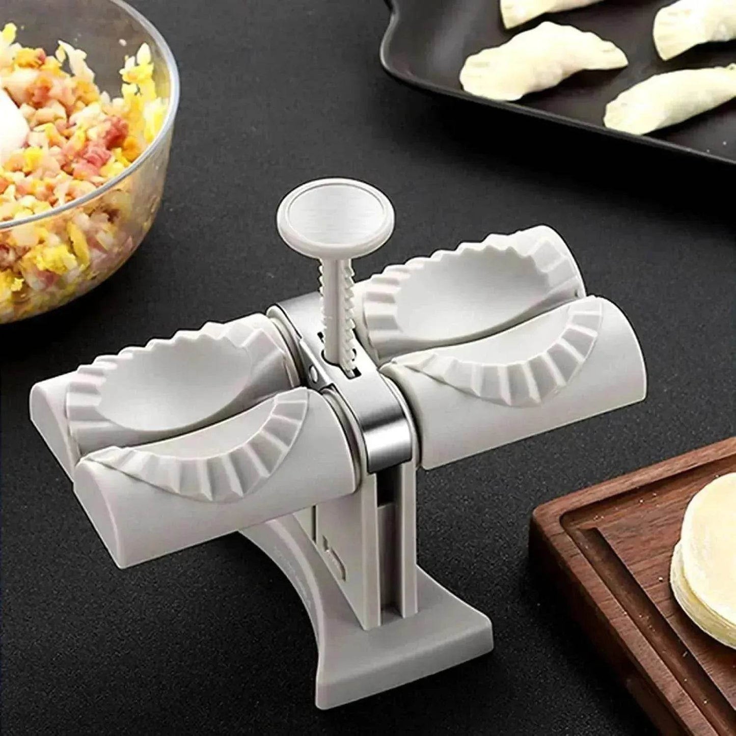 Dual-End Dumpling Mold: Easy Kitchen Tool - www.Shopthatapp.com