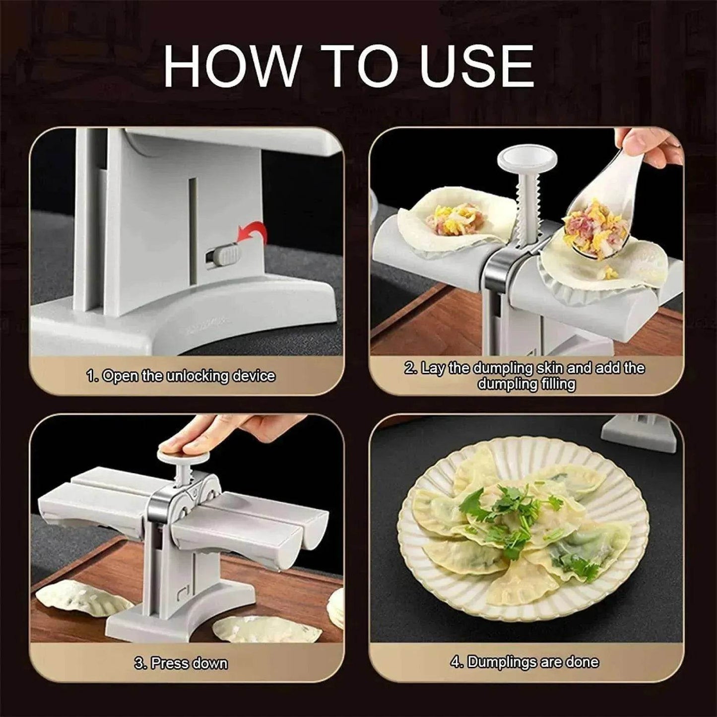 Dual-End Dumpling Mold: Easy Kitchen Tool - www.Shopthatapp.com