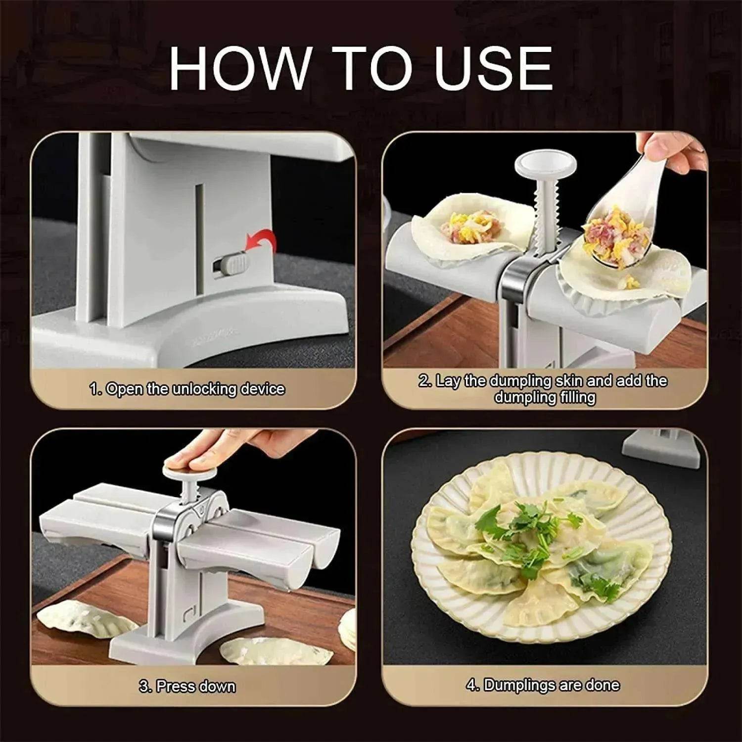 Dual-End Dumpling Mold: Easy Kitchen Tool - www.Shopthatapp.com