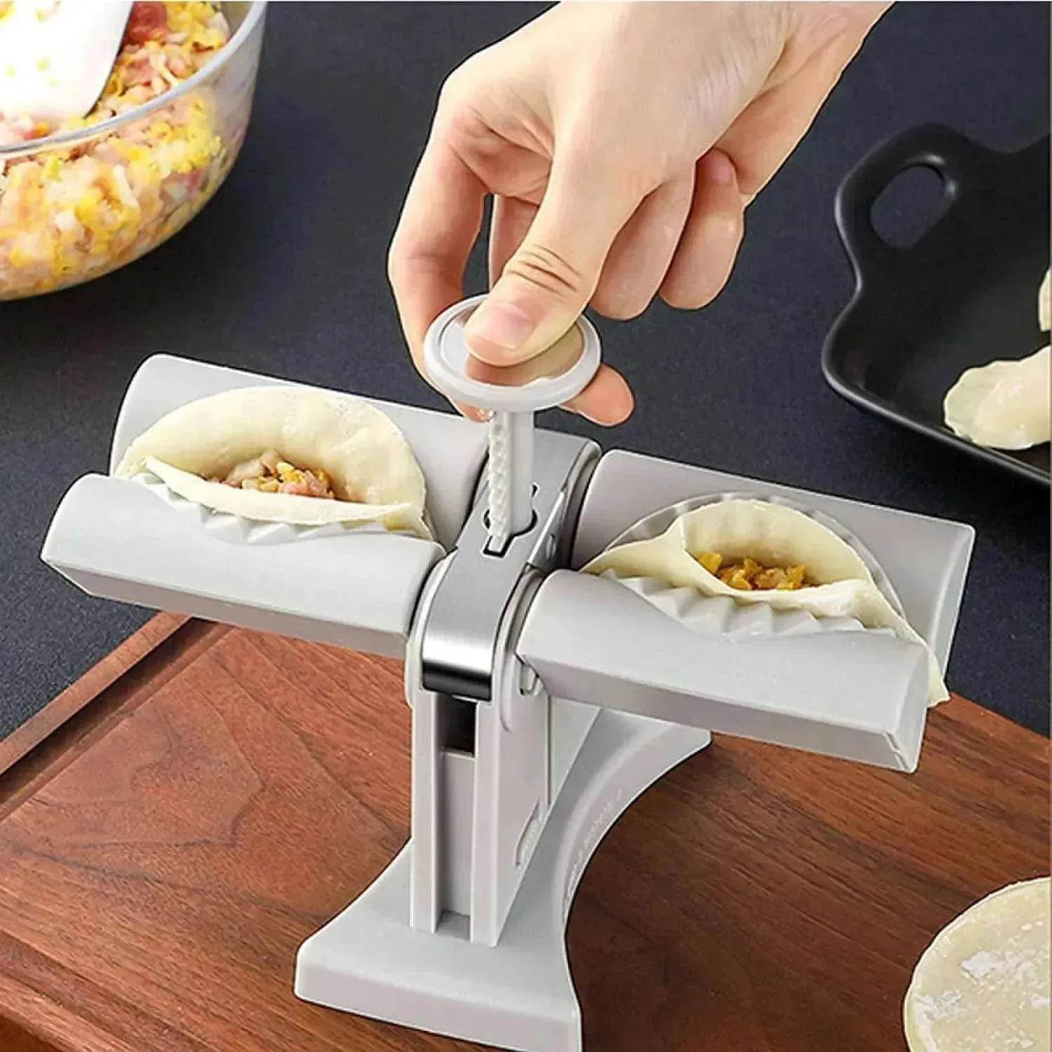 Dual-End Dumpling Mold: Easy Kitchen Tool - www.Shopthatapp.com