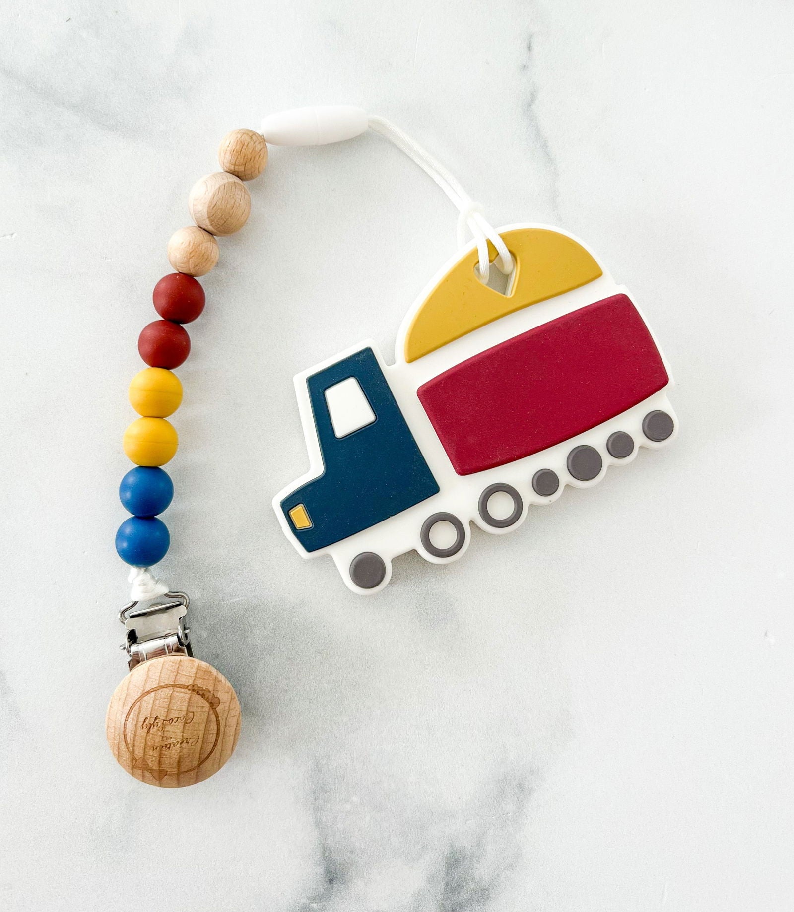 Duo attache suce et jouet de dentition camion-Baby and toddler-www.Shopthatapp.com-Creation Coco Lyly