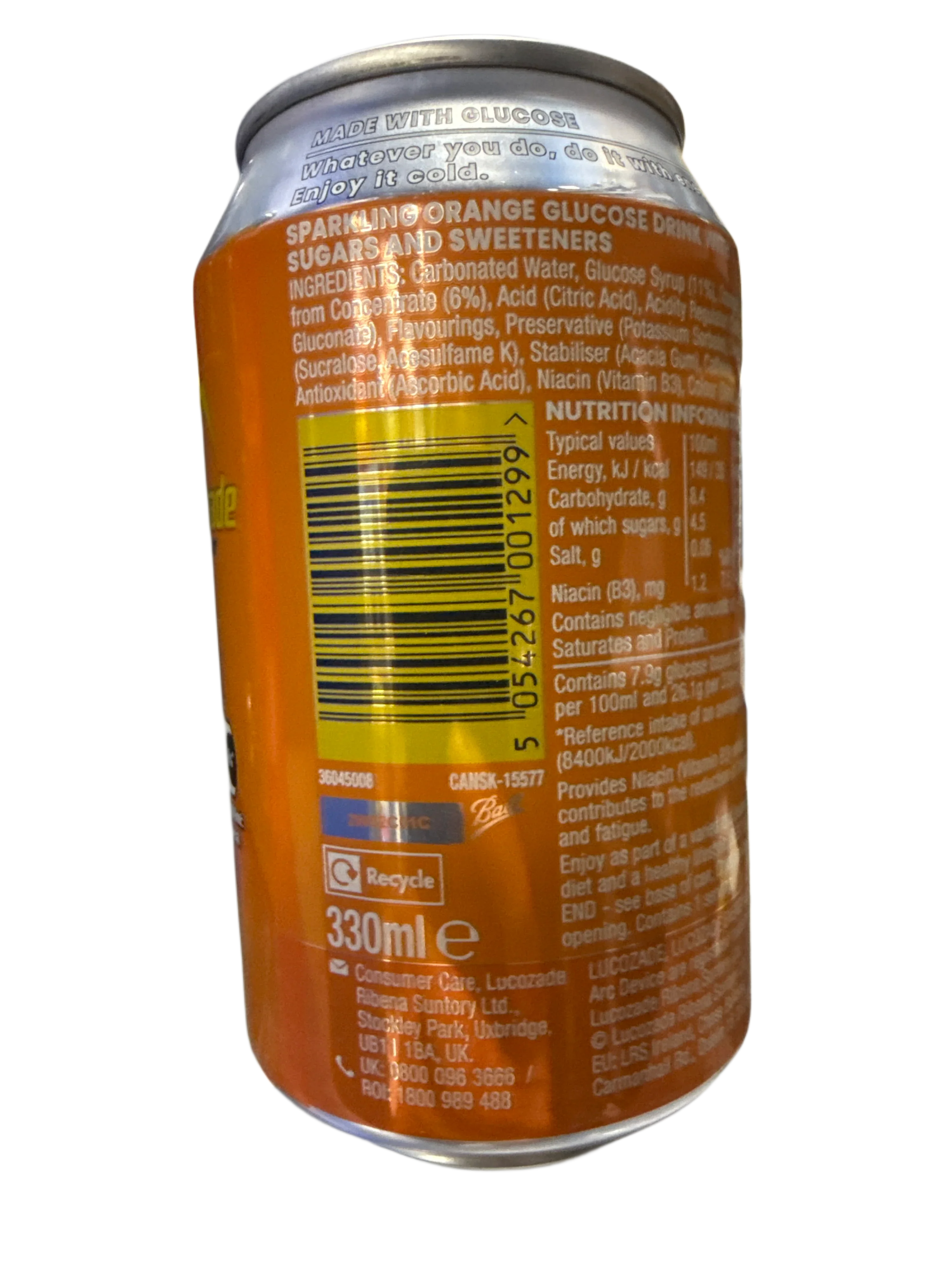 Lucozade Orange Flavoured Energy Drink 330ML - U.K Edition - www.Shopthatapp.com