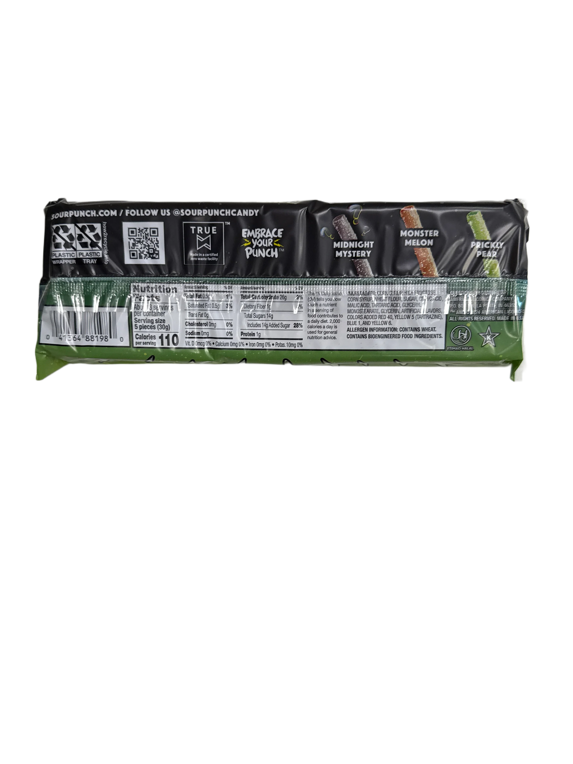 Sour Punch Halloween Frankenstraws Rope Candy 91G - U.S Edition - www.Shopthatapp.com