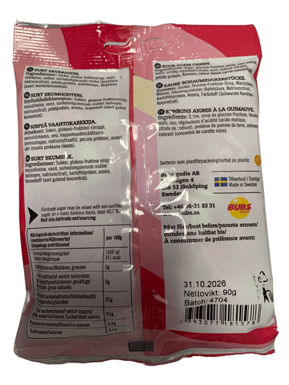 BUBS Godis Goody Strawberry Vanilla Candy Bag 90G - Swedish Edition - www.Shopthatapp.com