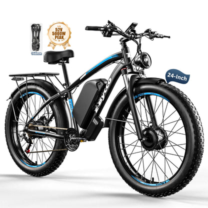 E·BYCCO 24'' EB10 Peak 5000W 52V 32Ah Dual Motors Electric Bike for Women and Men - www.Shopthatapp.com
