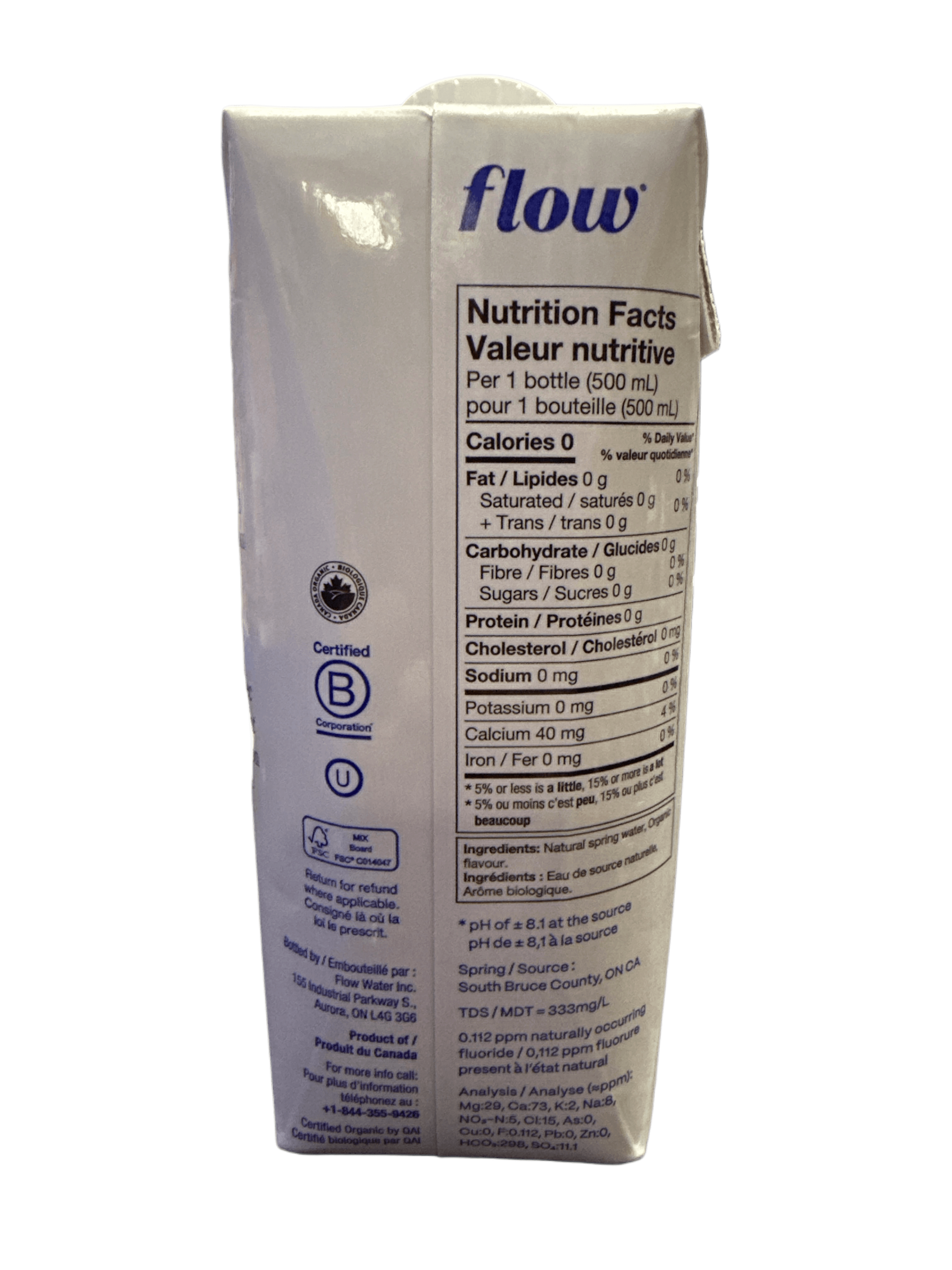 Flow Peach + Blueberry Mineral Spring Water 500ML - Canadian Edition - www.Shopthatapp.com