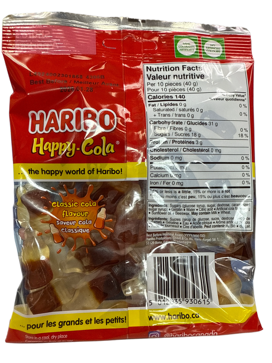 Haribo Happy Cola Gummy Candies 175G - German Edition - www.Shopthatapp.com