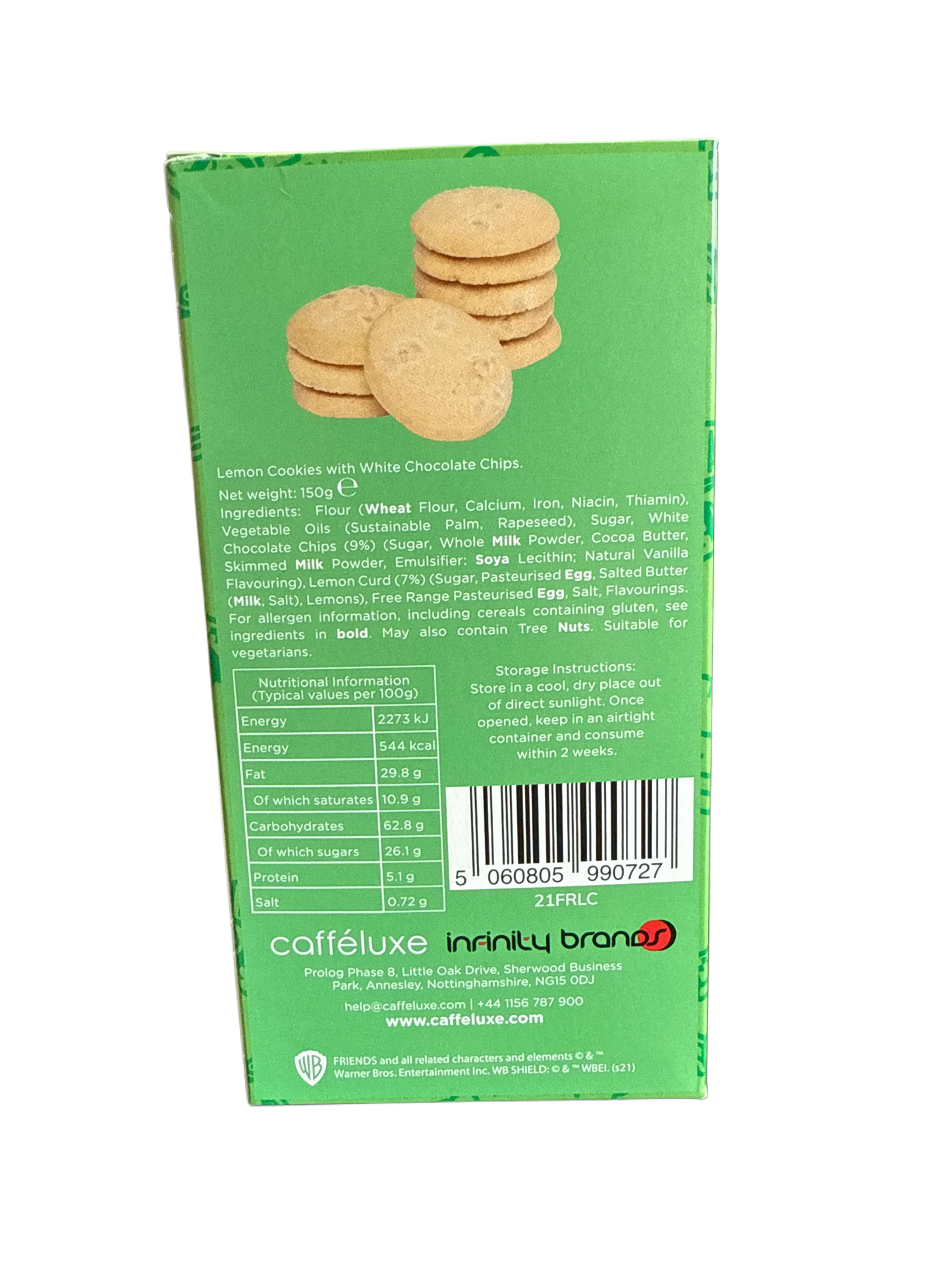 F.R.I.E.N.D.S Phoebe's Lemon Cookies With White Chocolate Chips 150G - U.S Edition