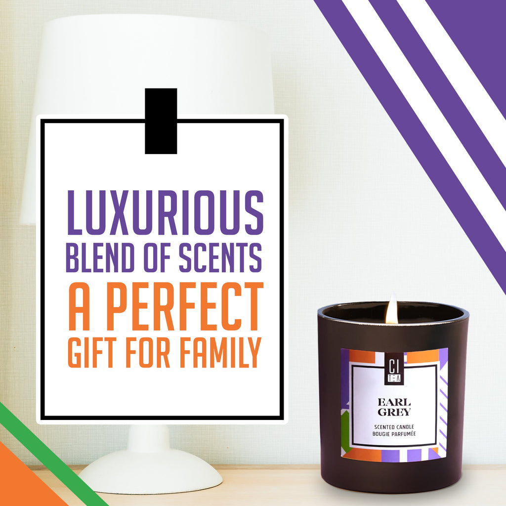 Earl Grey tea scent Soy Wax Candle - Bergamot & Rose - 8 oz - www.Shopthatapp.com