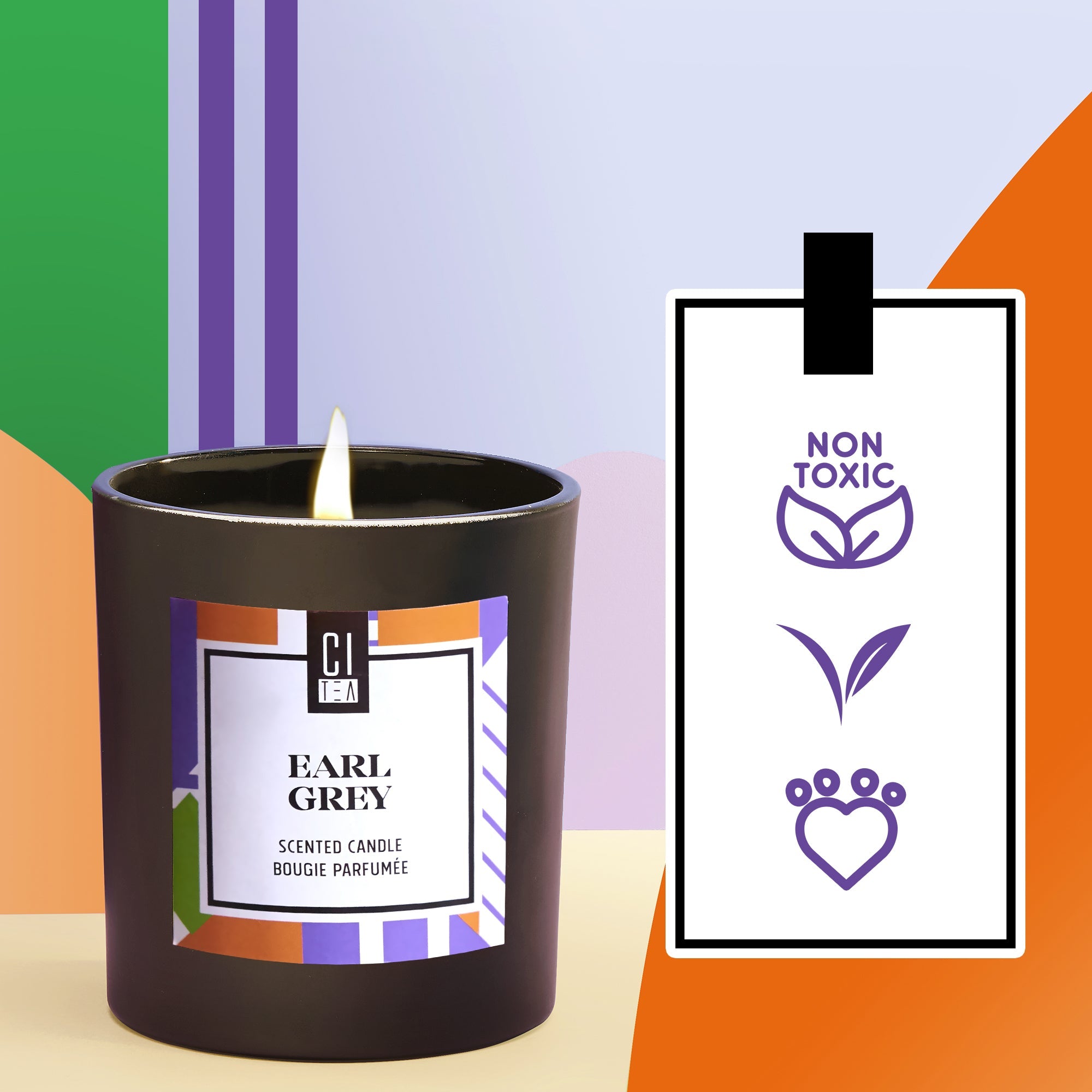 Earl Grey tea scent Soy Wax Candle - Bergamot & Rose - 8 oz - www.Shopthatapp.com