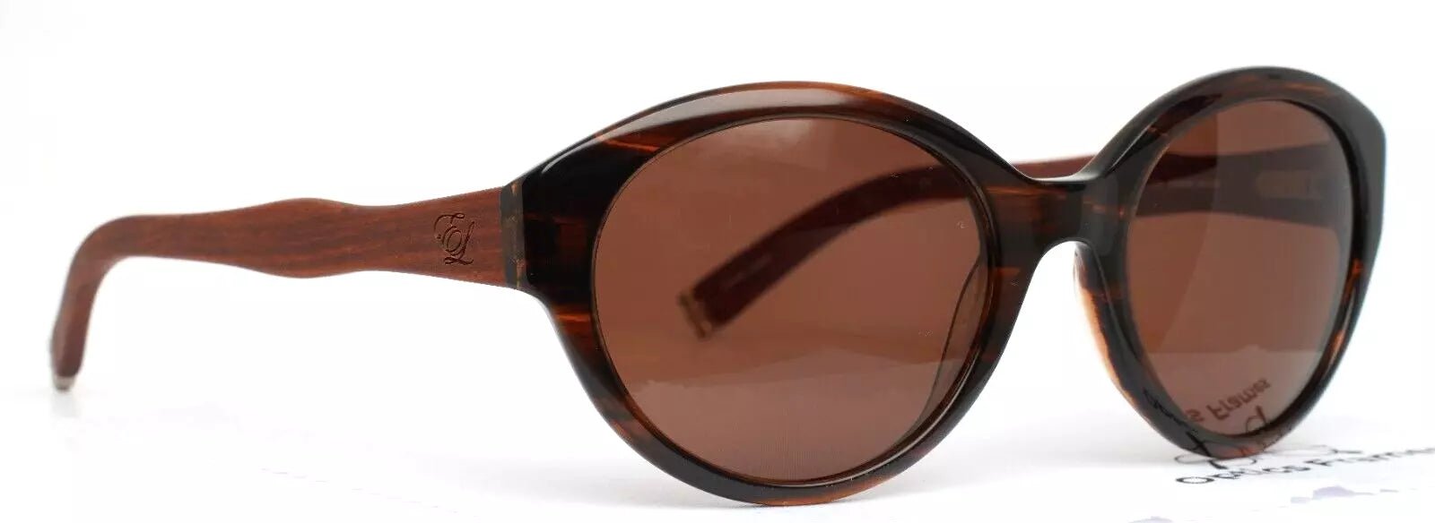 Diagram Amber Wood Womens Round Full Rim Sunglasses - www.Shopthatapp.com