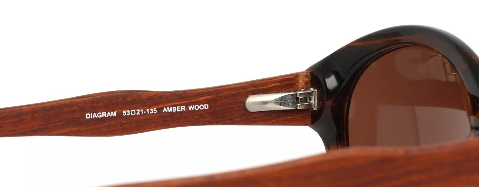 Diagram Amber Wood Womens Round Full Rim Sunglasses - www.Shopthatapp.com
