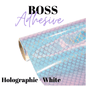 Vinyle adhésif - Boss Adhesive - HOLO WHITE FISH SCALE