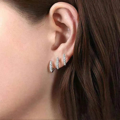 Earrings Diamond Inlaid Vibrato Cold Sense Design - www.Shopthatapp.com