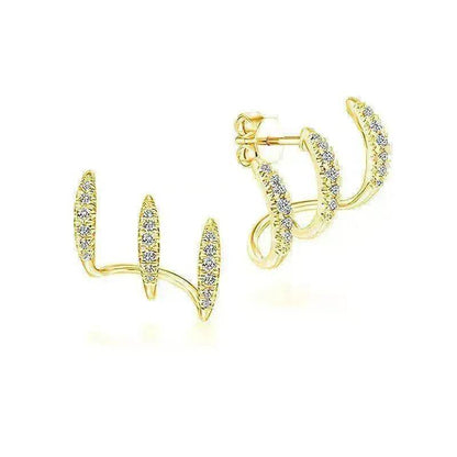 Earrings Diamond Inlaid Vibrato Cold Sense Design - www.Shopthatapp.com