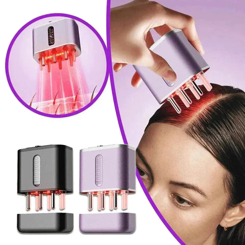 Electric Scalp Massager Cow Horn Massage Comb Red Light Oil Applicator Promote Hair Growth Portable Hair Guid Comb - www.Shopthatapp.com