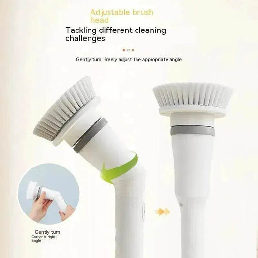 Electric Scrubber Cleaning Wall Long Hadle Elbow Telescopic Multifunction Cleaning Brush - www.Shopthatapp.com #