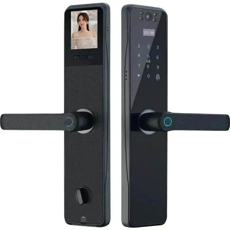 Electronic Door Lock With Surveillance Camera, Fingerprint Lock Graffiti  Home Password Lock Mobile Phone Video Anti-theft - www.Shopthatapp.com #