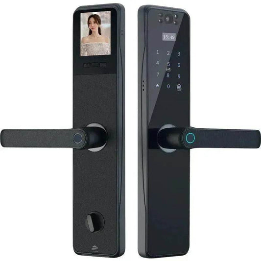 Electronic Door Lock With Surveillance Camera, Fingerprint Lock Graffiti  Home Password Lock Mobile Phone Video Anti-theft - www.Shopthatapp.com #
