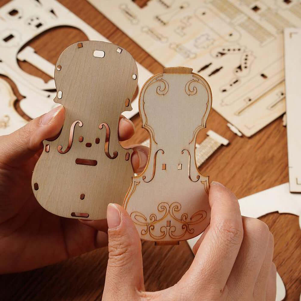 Elegant DIY 3D Cello Wooden Puzzle Model - Kidstoylover - www.Shopthatapp.com #