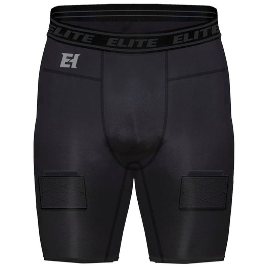 Elite Hockey Compression Jock Short JR - Short ajusté avec coquille - enfant-Outdoor Sporting goods camping-www.Shopthatapp.com-Liquida Sport