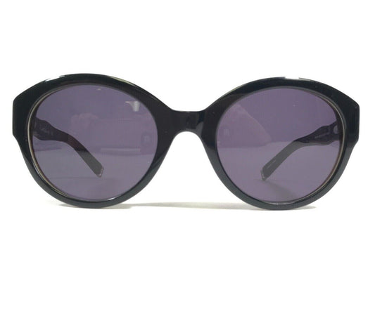 Sunglasses DIAGRAM BLACK WOOD Brown Round Frames w Purple Lenses - www.Shopthatapp.com