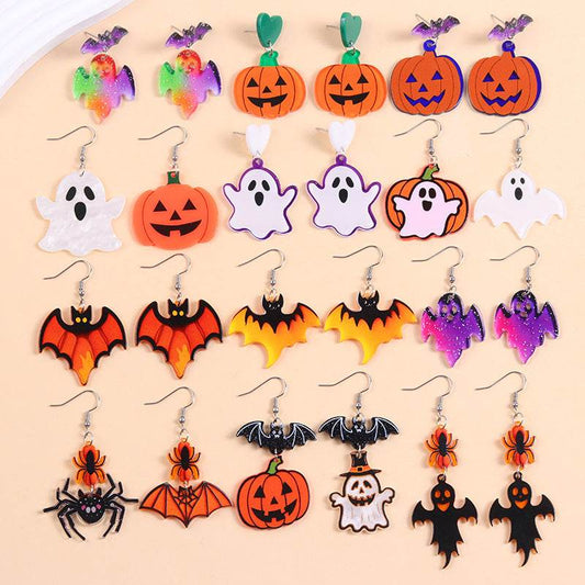 European And American Halloween Series Acrylic Earrings Color - www.Shopthatapp.com #