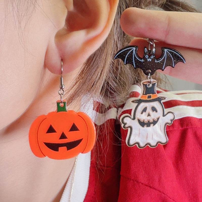 European And American Halloween Series Acrylic Earrings Color - www.Shopthatapp.com #