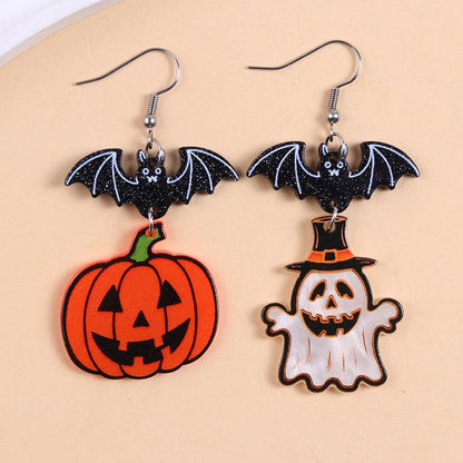 European And American Halloween Series Acrylic Earrings Color - www.Shopthatapp.com #