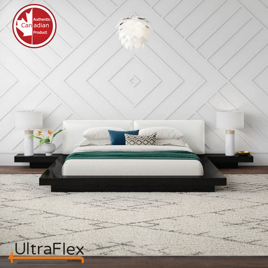 UltraFlex DELIGHT- Advanced Orthopedic Support, High-Density Pressure Relief Foam, Multiple Posture Support, Motion Transfer Pockets, CoolGel (Made in Canada) - With Waterproof Mattress Protector - www.Shopthatapp.com