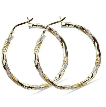 Exaggerated Simple Golden & Silver Colors Female Earrings - www.Shopthatapp.com