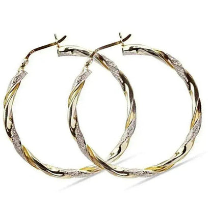 Exaggerated Simple Golden & Silver Colors Female Earrings - www.Shopthatapp.com